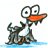 cartoon vampire duck aim buddy icon for halloween