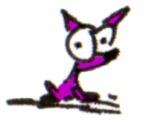 cartoon purple cat