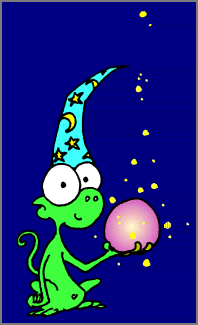 cartoon green monkey holding a glowing ball