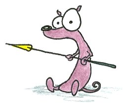cartoon mongoose holding a spear