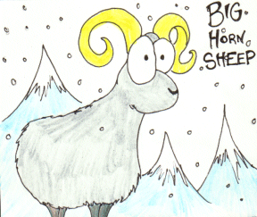 cartoon big horn sheep